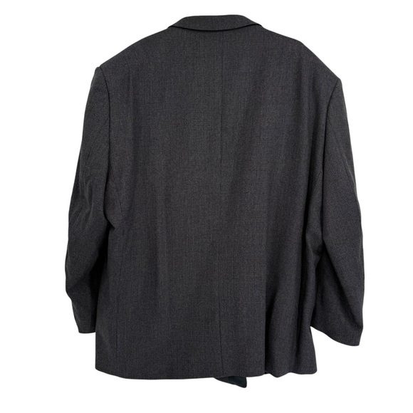 Pronto Uomo Suit Coat Blazer Gray Blue Size 56 R 100% Lambswool Two-button - Picture 2 of 9